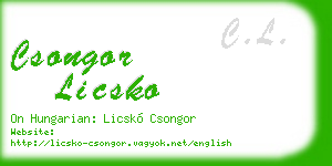 csongor licsko business card