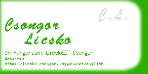 csongor licsko business card